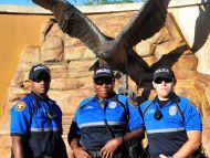 (L-R) Officers DeJeremy Thomas, Gloria Davison and Aaron Jernigan
