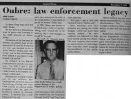 Oubre: Law Enforcement Legacy