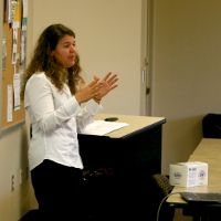 Dr. Casey Maugh presenting workshop on plagiarism