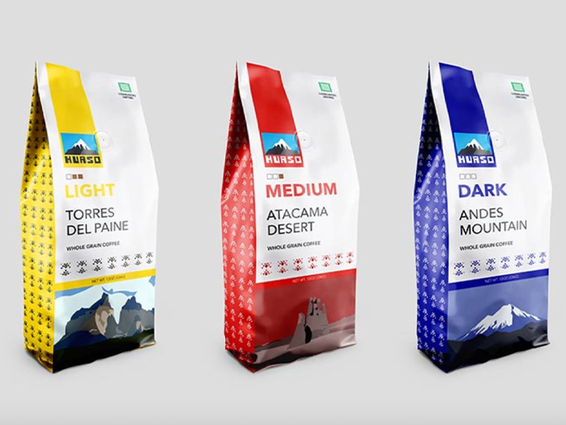 Irrie Catchings, Ill, “Hauso, Chilean Coffee Bags,” Packaging