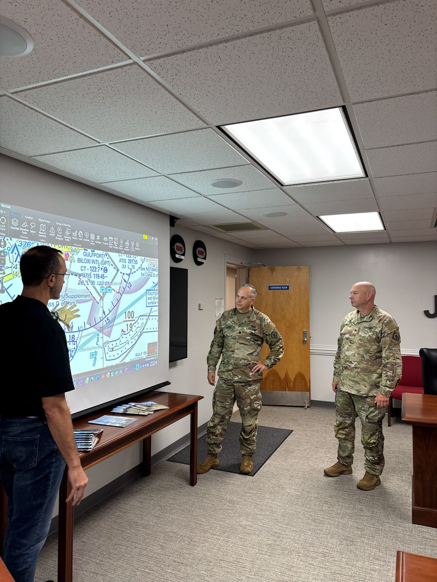 Dr. Henry Jones Presenting Information on the Project to Col. Lee Henry and LTC. Jim Barry