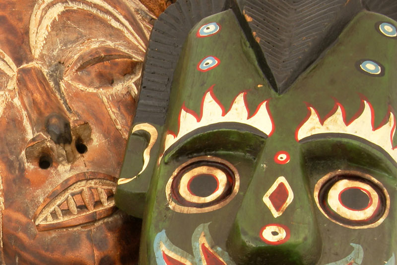variety of african masks