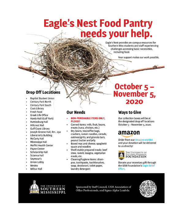 eagles nest food drive flyer