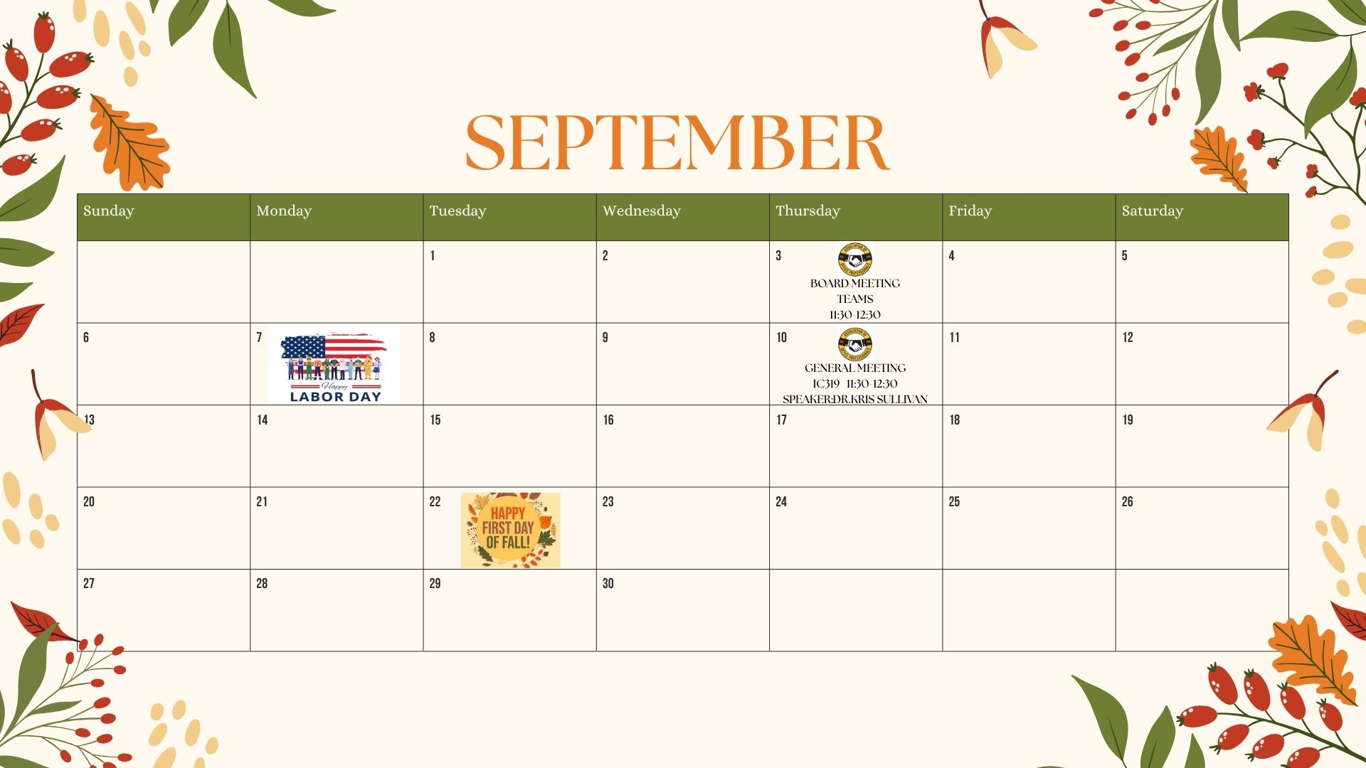 sept calendar aop