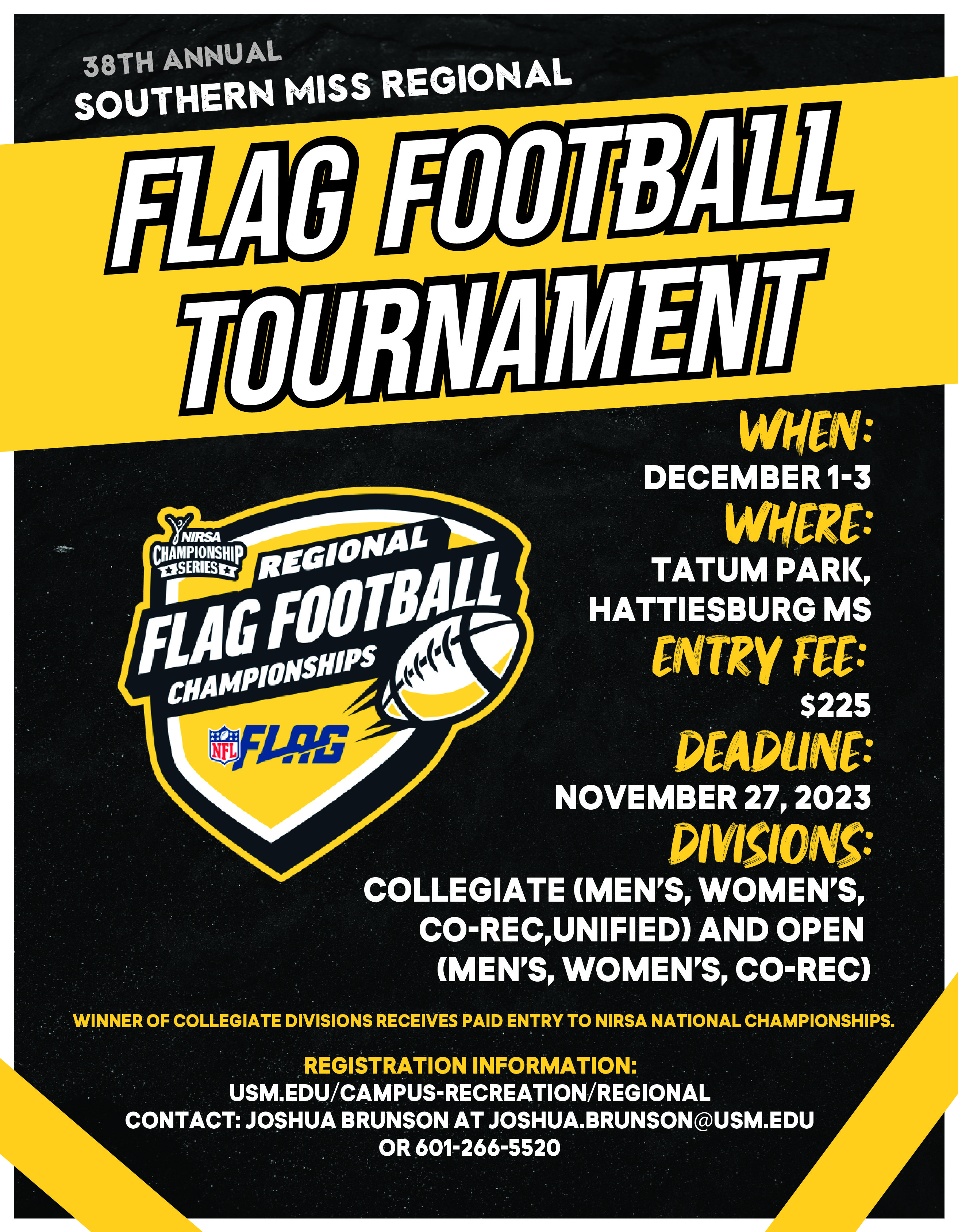 Regional Flag Football Flyer