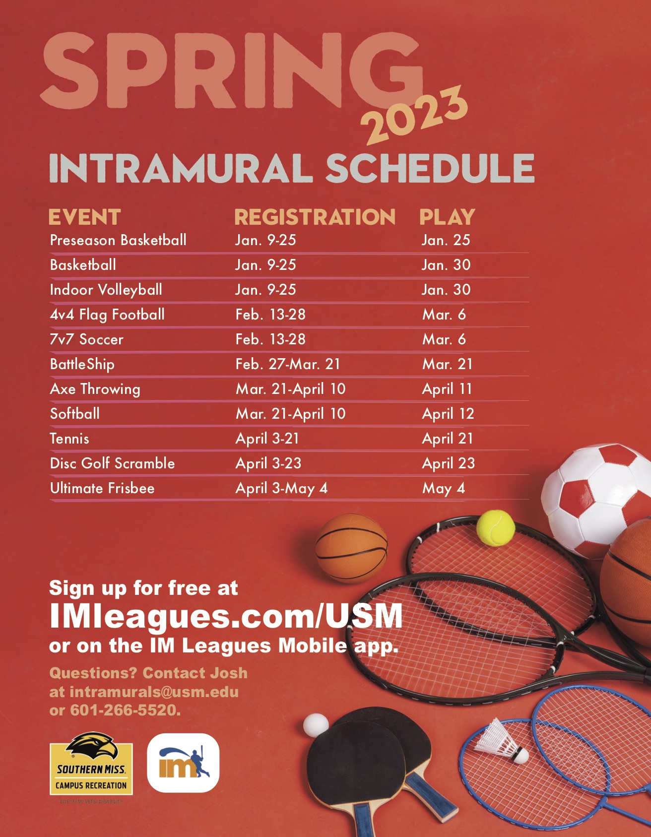 Intramurals Campus Recreation The University of Southern Mississippi