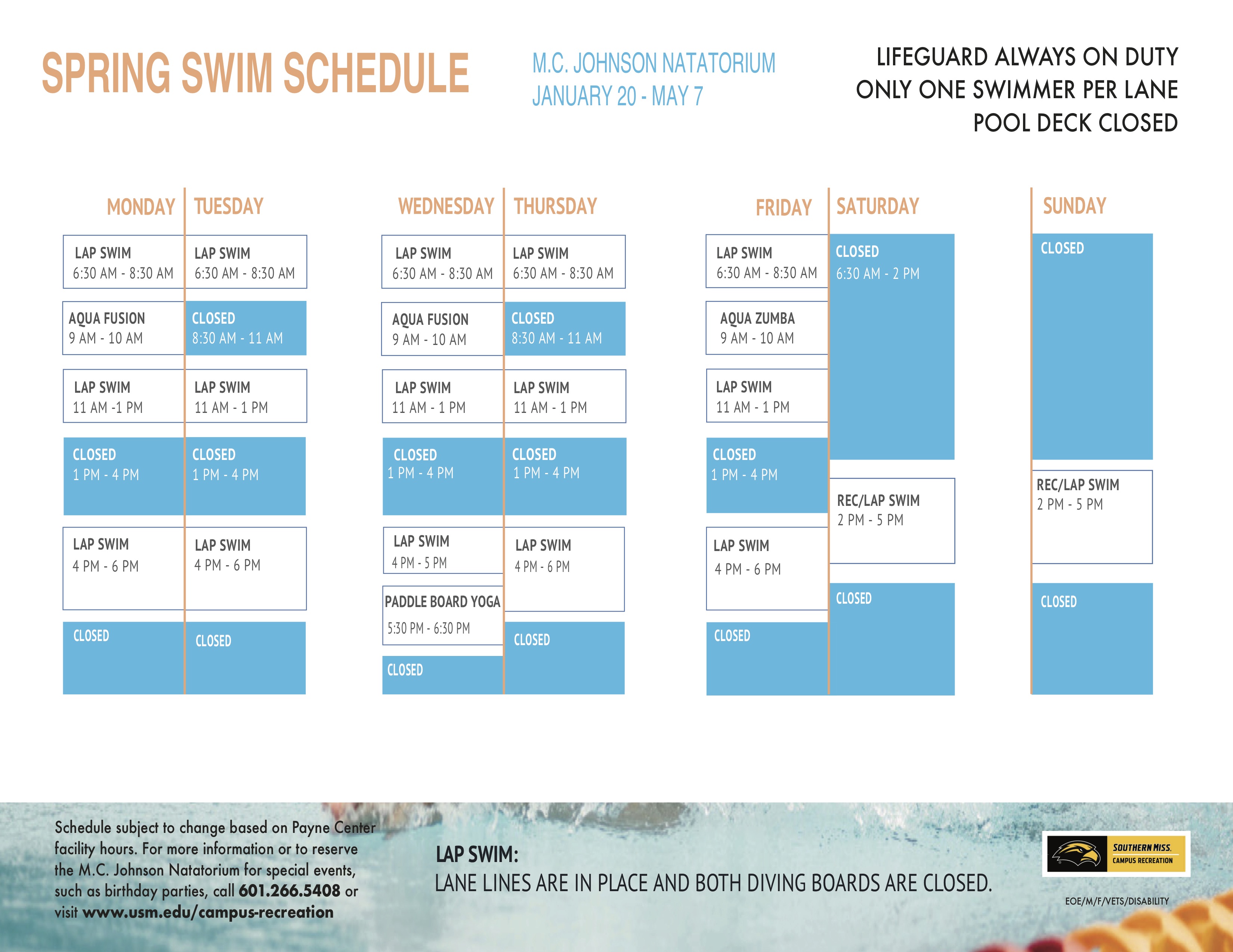 Pool Hours and Policies Campus Recreation The University of