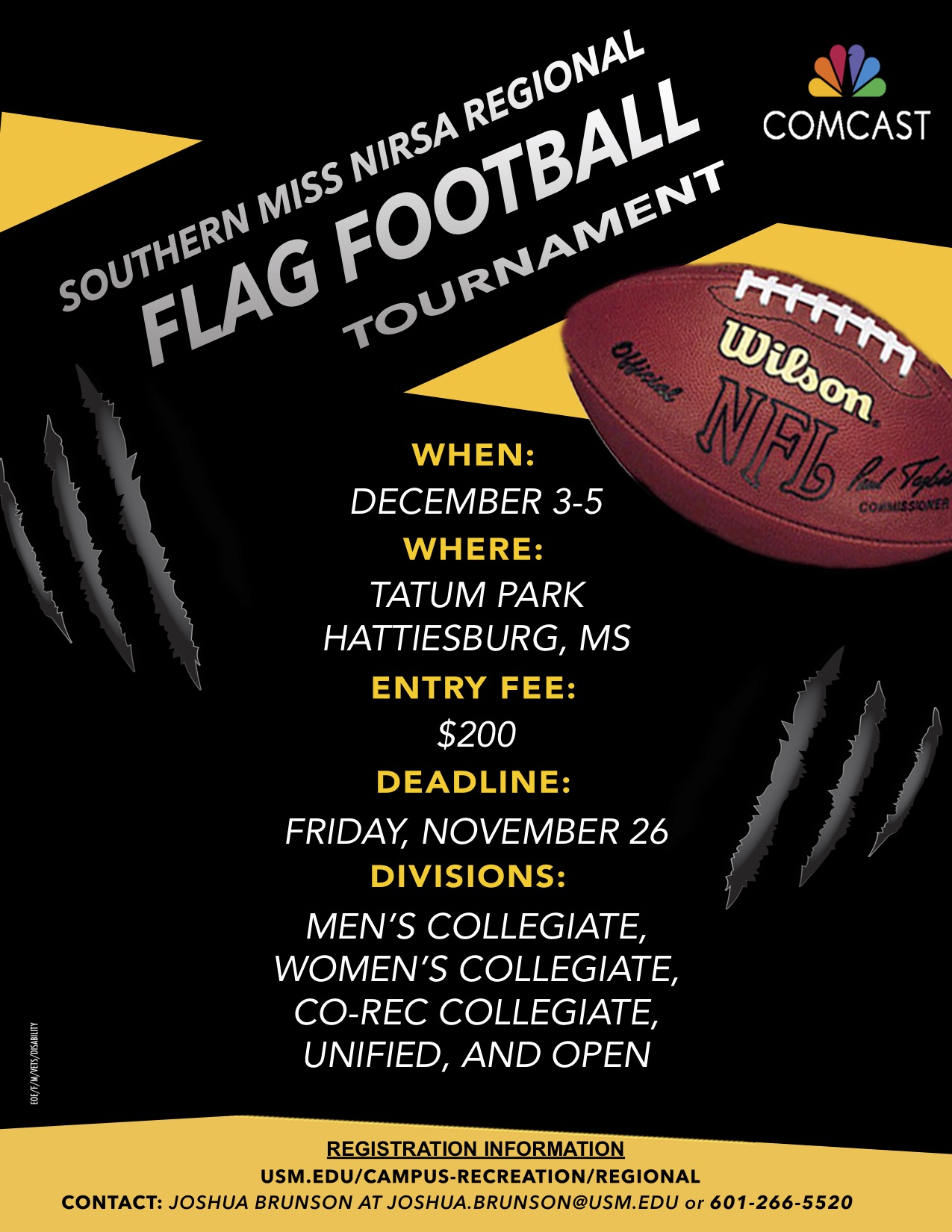 Southern Miss Regional Flag Football Tournament