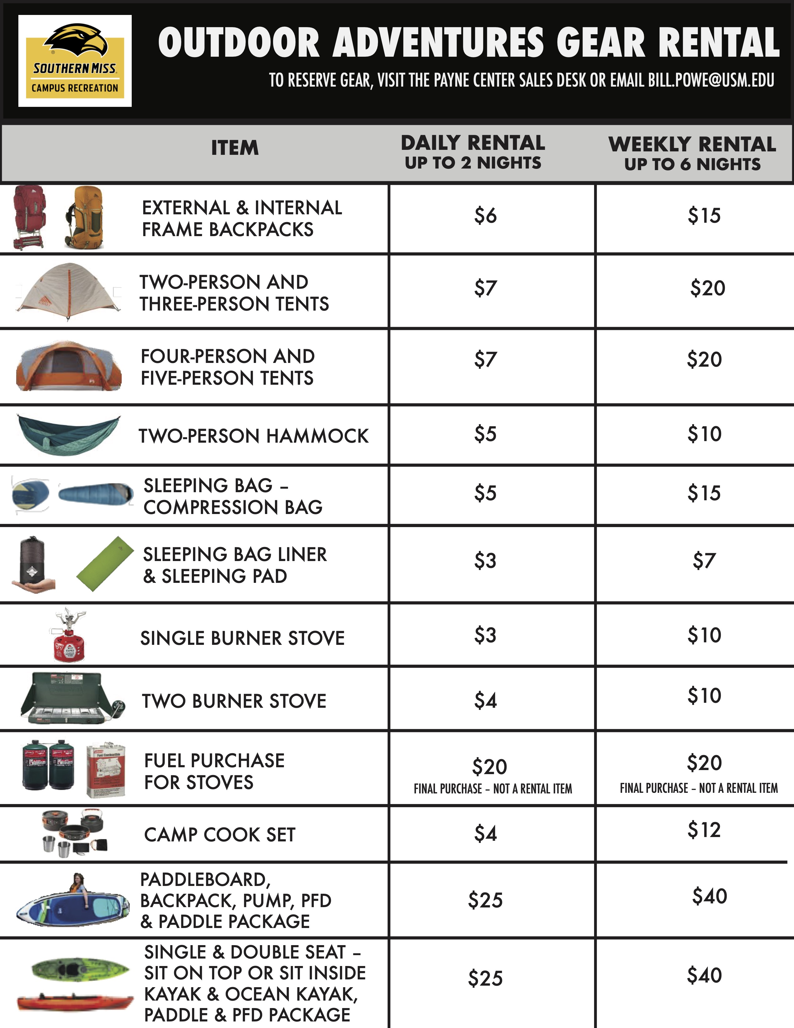 Outdoor Gear Rental