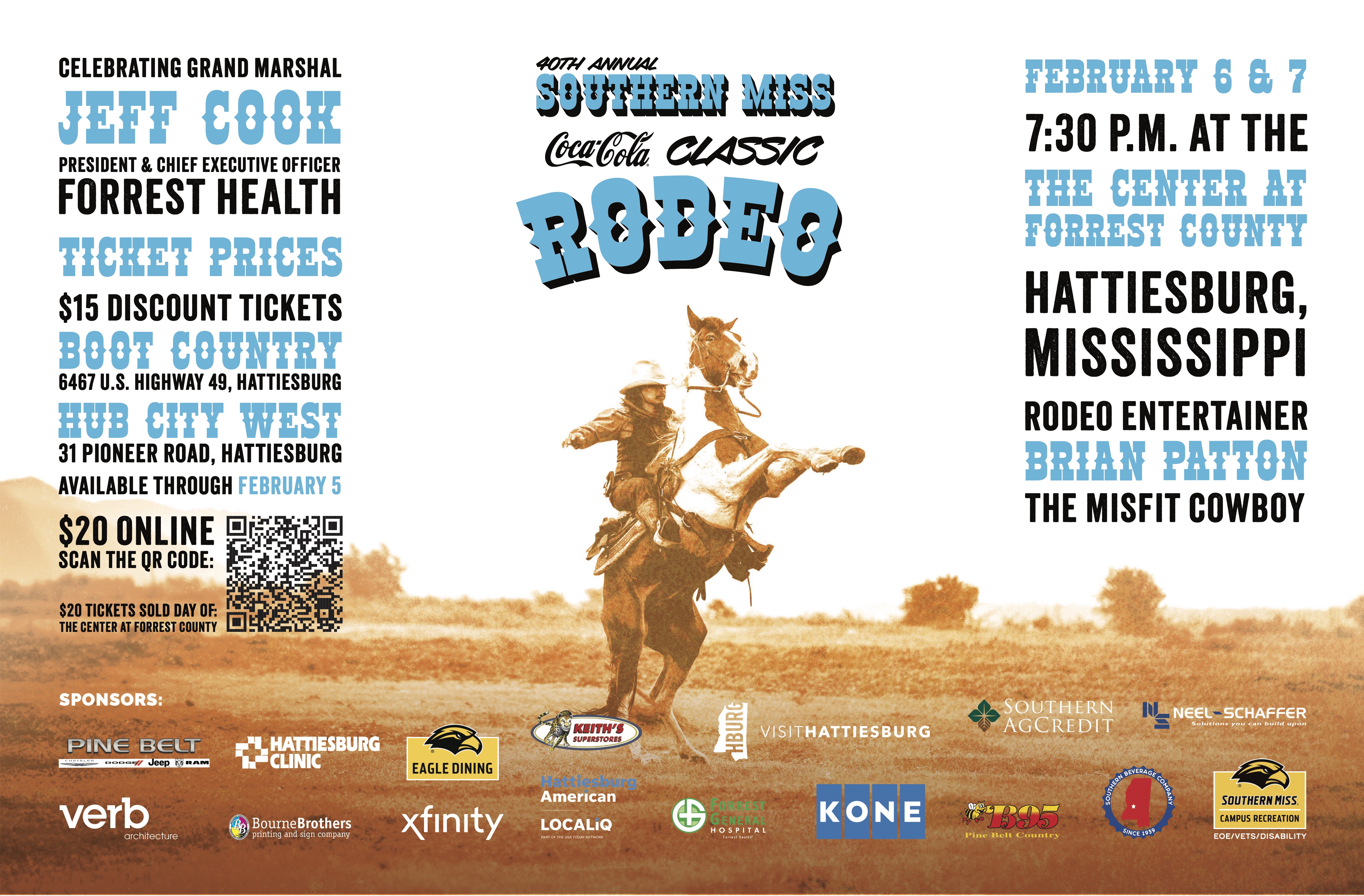 40th Annual Southern Miss Coca-Cola Classic Rodeo Poster