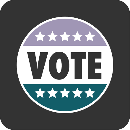 button showing a vote sticker