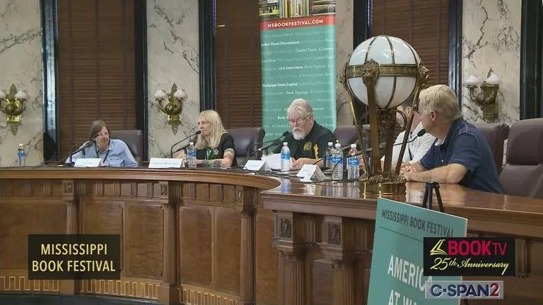 Drs. Wiest and Stur on a panel at The Mississippi Book Festival in 2023