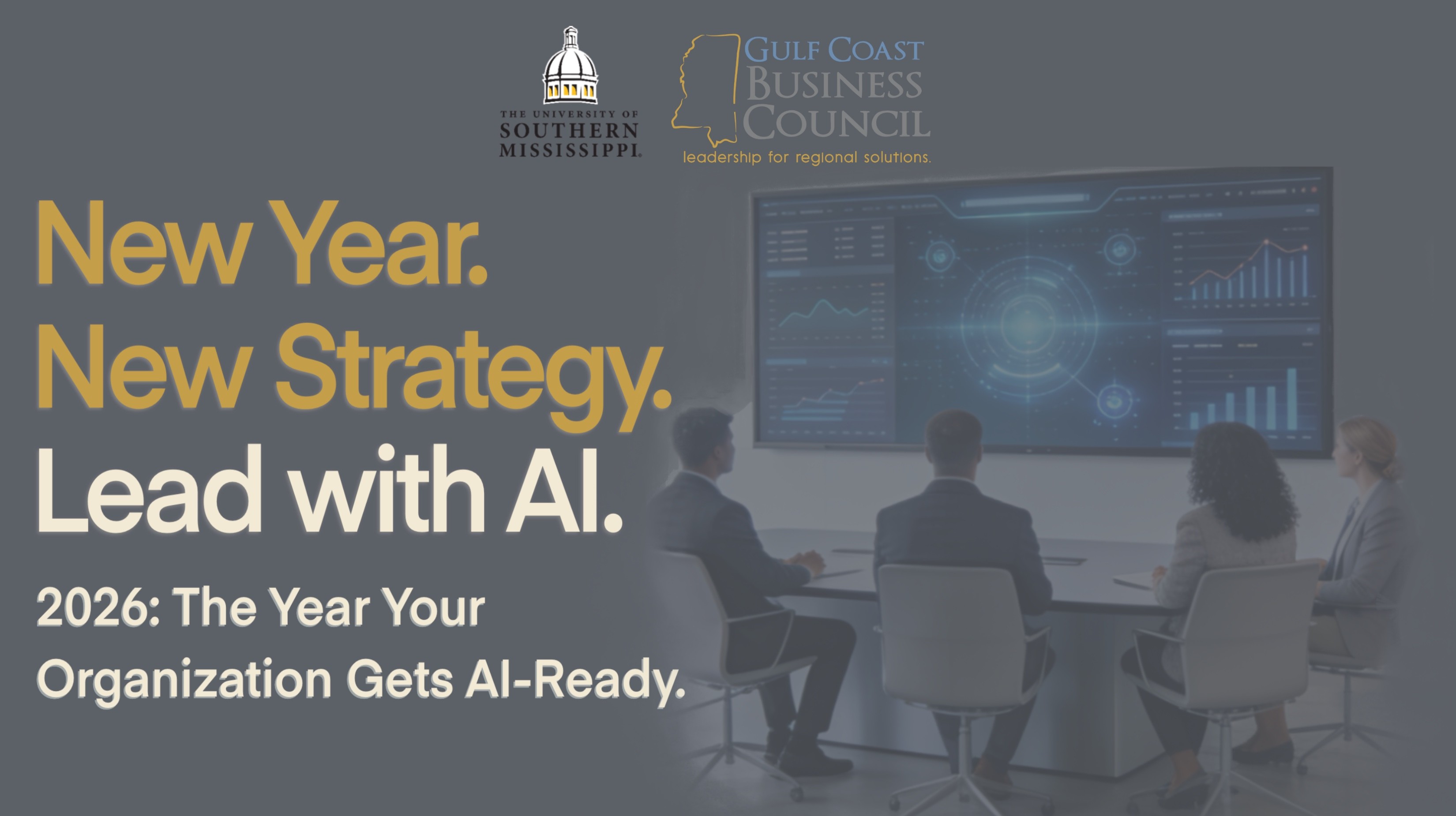 New Year. New Strategy. Lead with AI. 2026: The year your organization gets AI-Ready.