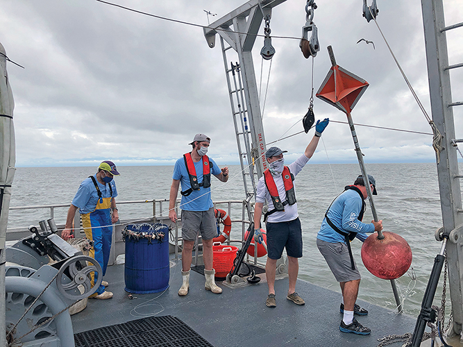 scientists onboard research vessel