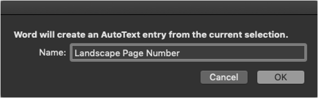 Screenshot of name entry box