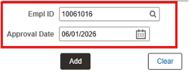 Screenshot of ID and date entry in SOAR