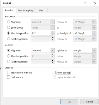 Screen of parameters as described in text above