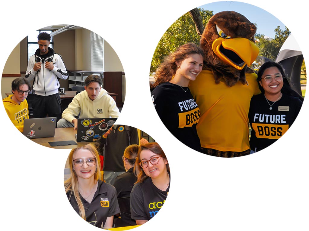 collage of students and Seymour