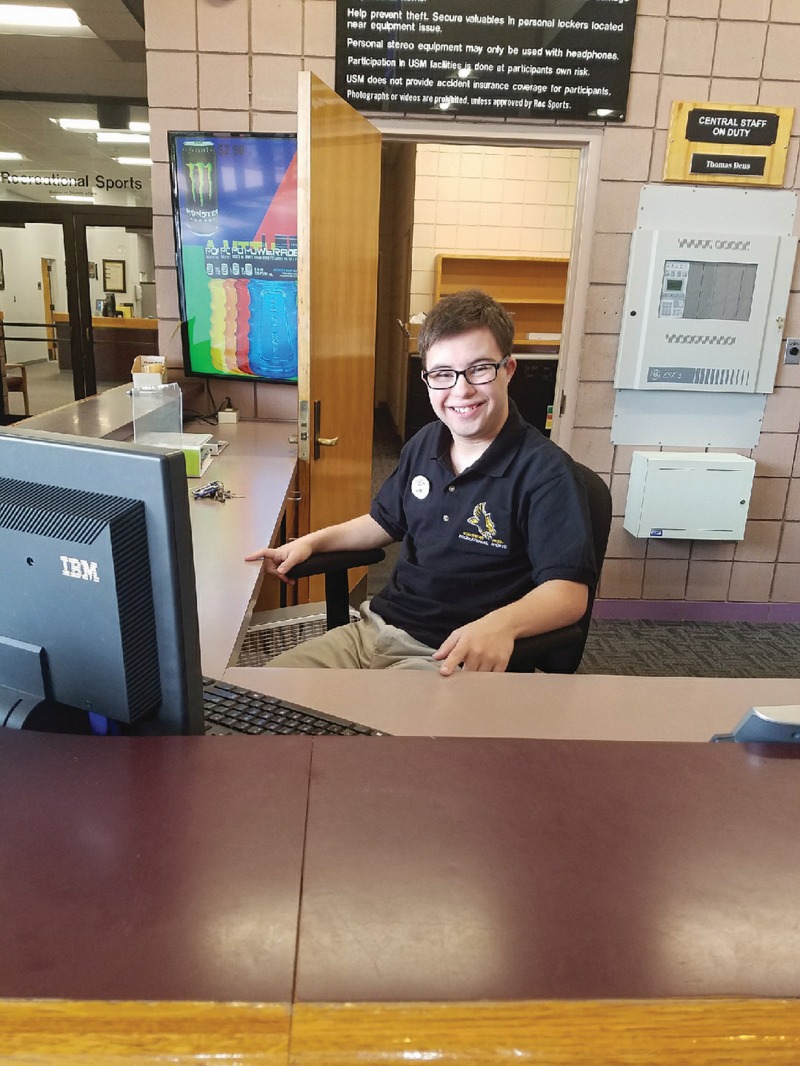 Working at the Payne Center Entry Desk