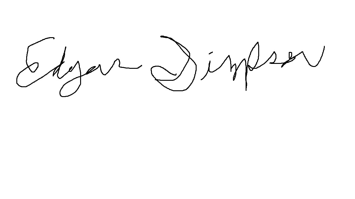 Dr. Edgar Simpson signature