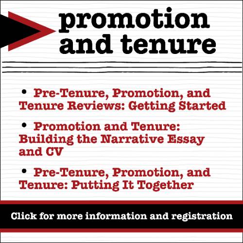 Promotion and Tenure Review Workshops