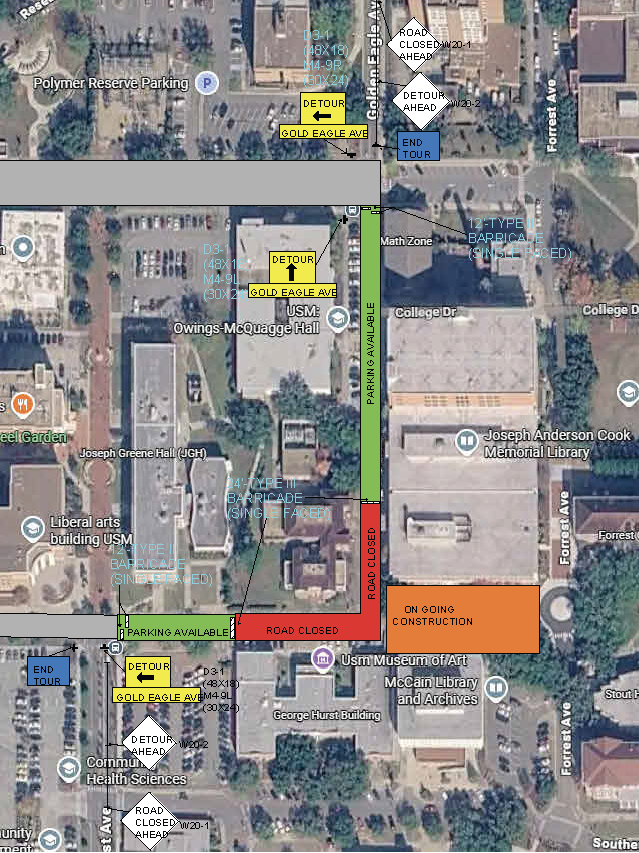 Golden Eagle Ave Road Closure