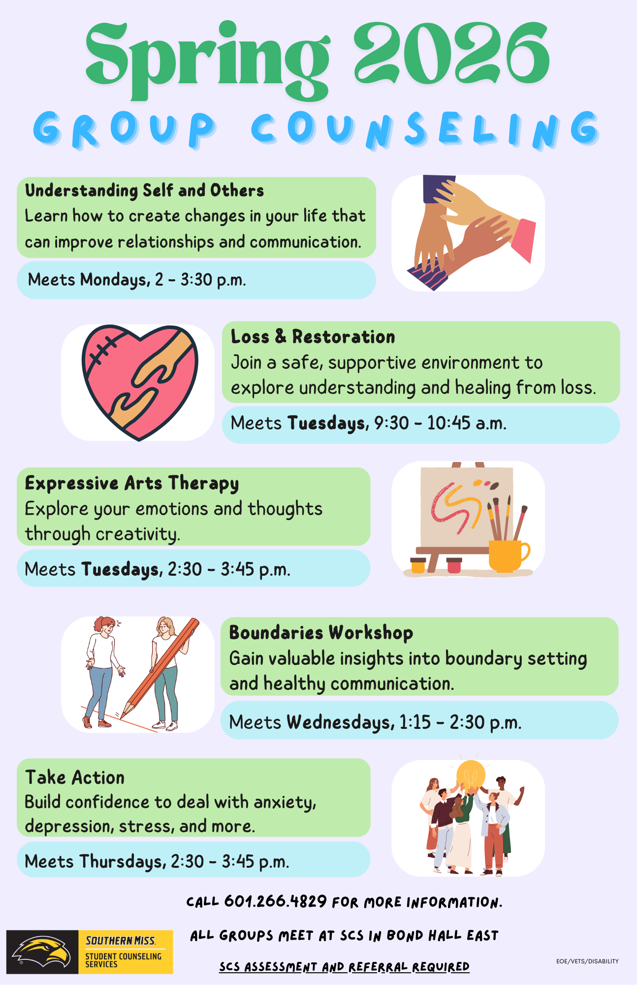 group counseling spring 2026