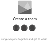 Select Create a Team card