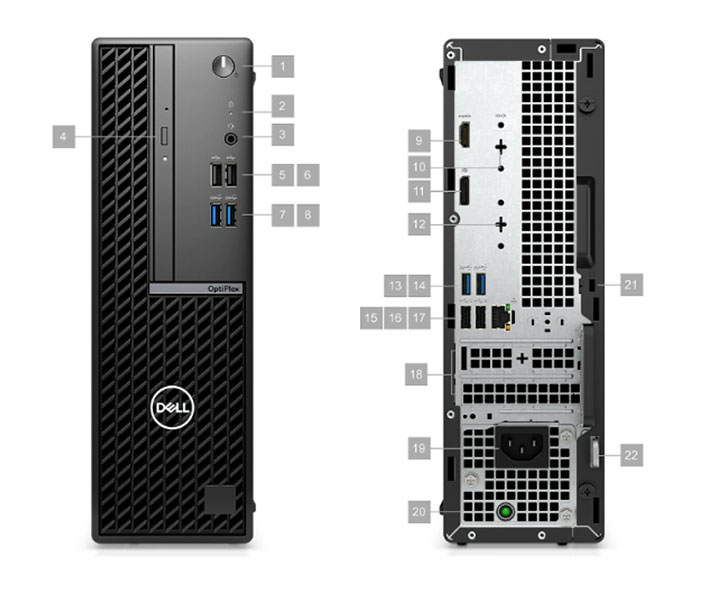 Dell Base Desktop Ports & Slots