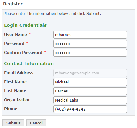 Complete self registration