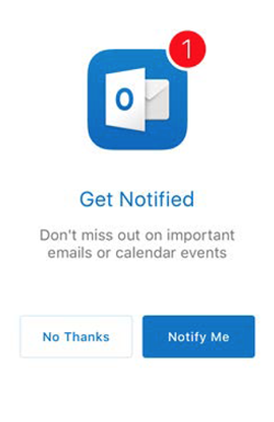 Outlook notifications