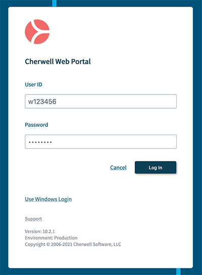 Cherwell Portal Login