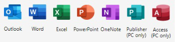 Microsoft Office Applications Available