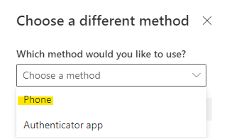 Choose a different method