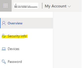 Modify security info