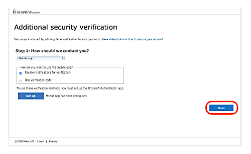 Additional security verification step 1