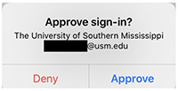 Approve sign in on mobile device