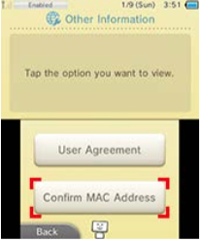 Confirm mac address
