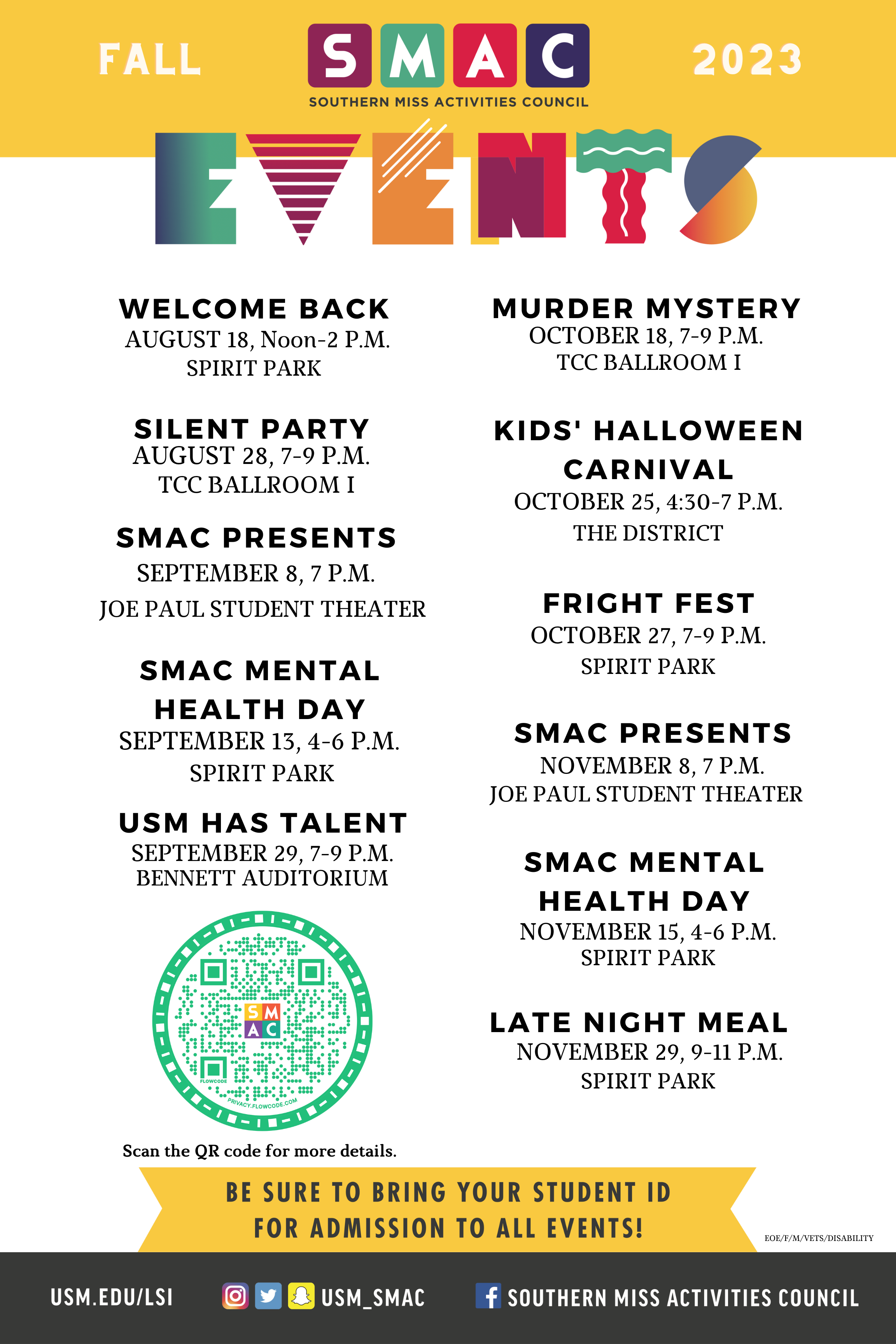 fall calendar