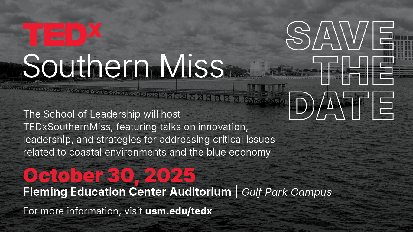 TEDxSouthern Miss Save the Date Graphic