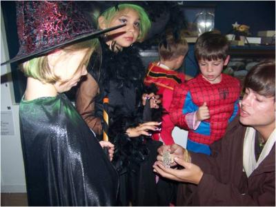 Local children enjoy the popular Haunted Halloween Biology Trail on The University of Southern Mississippi's Hattiesburg campus.