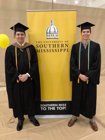 Bennett Brothers March Together at USM Fall 2018 Commencement | The