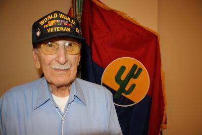 Joe De Luca, a staff sergeant with the 103d Infantry Division in WWII.