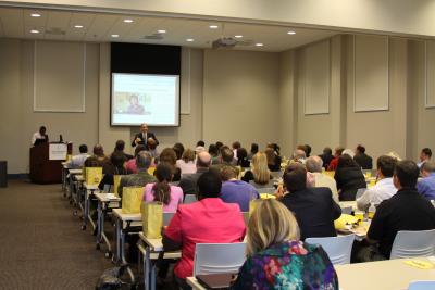 A large group gathered for the Creative Economy discussion at the Trent Lott Center on March 29. (Submitted photo)