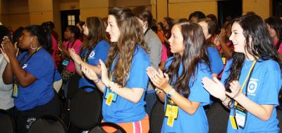 Girls State delegates gave rousing welcomes to Attorney General Jim Hood and Commissioner of Insurance Mike Chaney Tuesday at the Thad Cochran Center on the Southern Miss Hattiesburg campus.