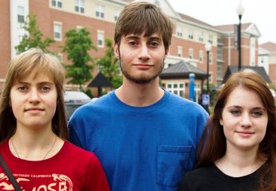 Triplets Rachel, Ross and Olivia Paris-Harbison of Mobile, Ala. are freshmen at The University of Southern Mississippi.