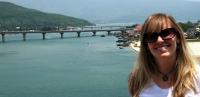 Southern Miss history professor Heather Stur near the Hai Van Pass while leading the university's 2011 Vietnam Summer Studies Program. 