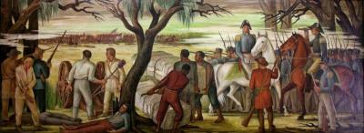 "Andrew Jackson at the Battle of New Orleans, January 8, 1814," mural by Ethel Magafan is the image for the banner being used by the Society for Military History's 80th annual meeting in New Orleans March 14-17. The event's primary host is the Southern Miss Center for the Study of War and Society. "Andrew Jackson at the Battle of New Orleans, January 8, 1814," mural by Ethel Magafan is the image for the banner being used by the Society for Military History's 80th annual meeting in New Orleans March 14-17. The event's primary host is the Southern Miss Center for the Study of War and Society.