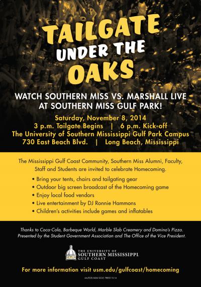 Southern Miss Gulf Park Campus to Host Tailgate Under the Oaks | The  University of Southern Mississippi