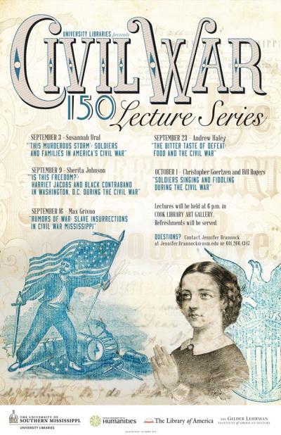The Civil War 150 Lecture Series at Southern Miss begins Sept. 3 on the Hattiesburg campus. 